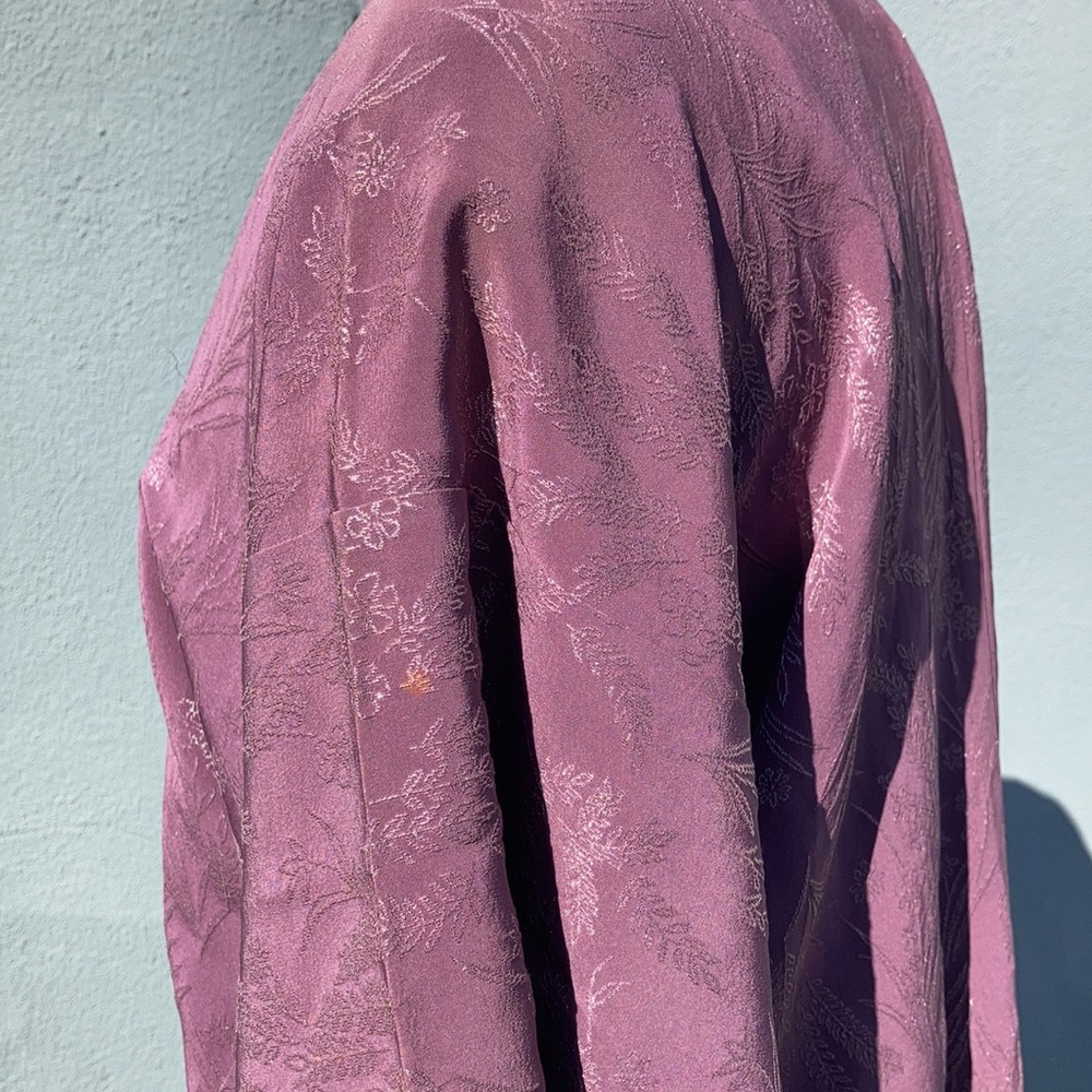 Vintage Kimono Lavender Silver Threading - Picture 11 of 16
